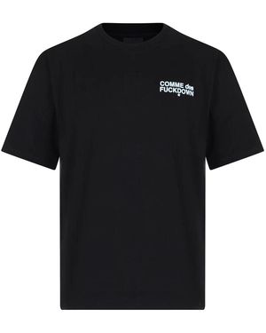 Comme Des Fuckdown Black Cotton T