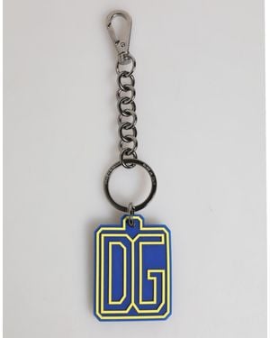 Dolce & Gabbana Dg Rubber Logo Keychain Keyring - Blue