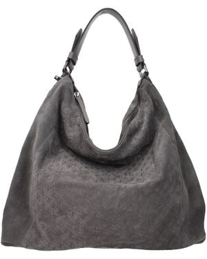 Jimmy Choo Grey Leather Shoulder Bag