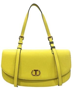 Twinset Yellow Pu Shoulder Bag