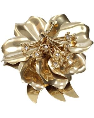Miu Miu Gold Metal Broch - Metallic