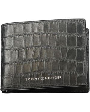 Tommy Hilfiger Black Leather Wallet - Gray