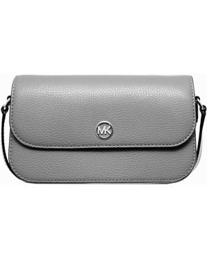 Michael Kors Gray Leather Crossbody Bag