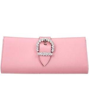 Jimmy Choo Pink Satin Clutch Bags