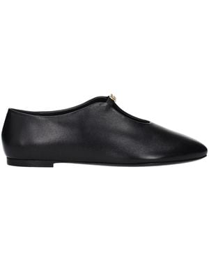 Givenchy Black Leather Ballet Flats