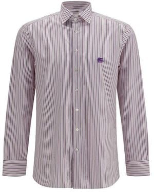 Etro Multicolor Cotton Pattern Shirt - Purple