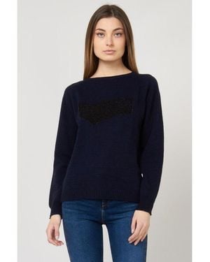 Gas Blue Marabou Sweatshirt