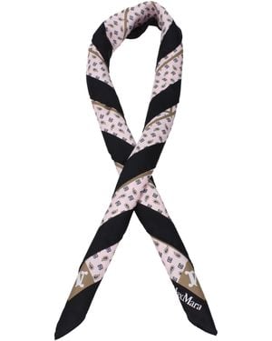 Max Mara Pink Silk Foulard - Black