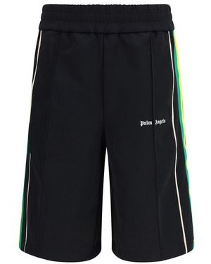 Palm Angels Black Polyester Bermuda Shorts