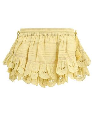 Isabel Marant Bicolor Cotton Bermuda Shorts - Yellow