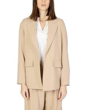 Sandro Ferrone Beige Polyester Suits & Blazer - Natural