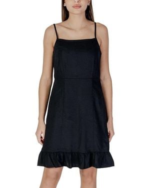 B.Young Black Linen Midi Dress