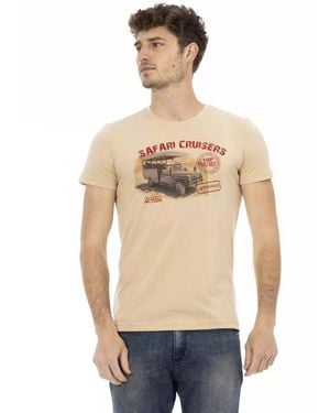 TRUSSARDI ACTION Beige Cotton Men T - Blue