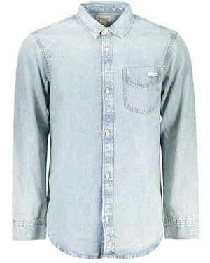 Calvin Klein Azzurro Cotton Mens Shirt - Blue