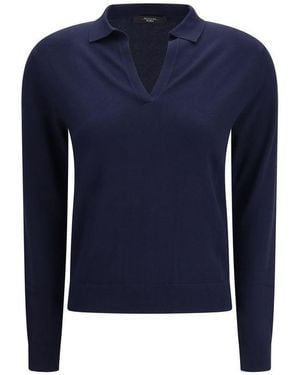 Max Mara Blue Viscose Sweatshirt