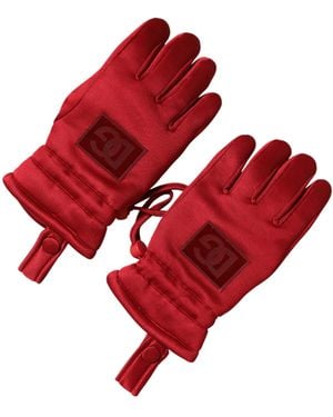Dolce & Gabbana Viscose Motorcycle Biker Mitten Gloves Pa+Vi - Red