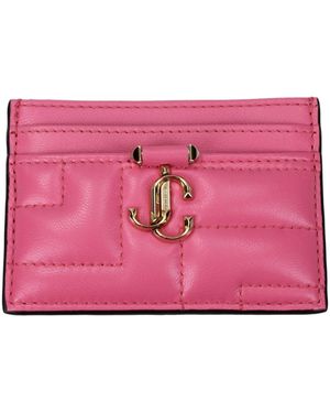 Jimmy Choo Leather Cardholder - Pink