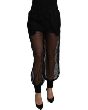 Dolce & Gabbana Silk-Blend Pant - Black