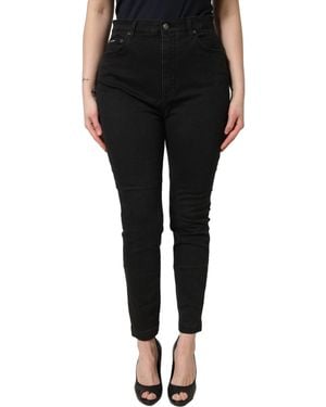 Dolce & Gabbana Black Skinny Cotton High Waist Denim Jeans