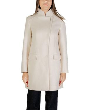Liu Jo Cream Polyester Coat - Natural
