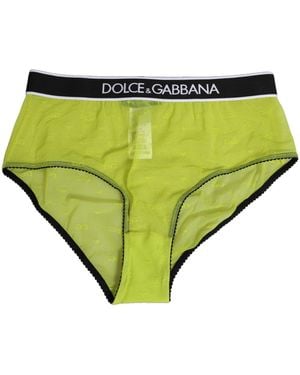 Dolce & Gabbana Nylon Logo Waistband Brief Panty Underwear 07+Pa Clothing - Green