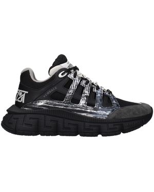Versace Black Fabric Athletic Sneakers