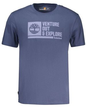 Timberland Blue Cotton Men's T