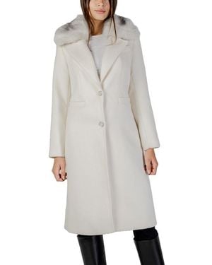 Guess Cream Polyester Coat - Grey