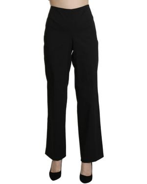 Bencivenga Black High Waist Straight Dress Trouser Pants