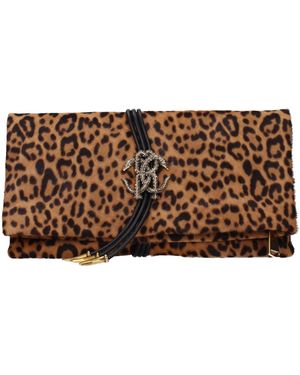 Roberto Cavalli Horsehair Clutch Bag - Brown