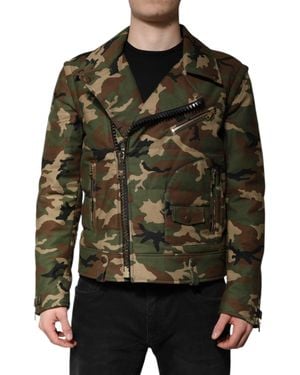 Dolce & Gabbana Camouflage Quilted Jacket - Green
