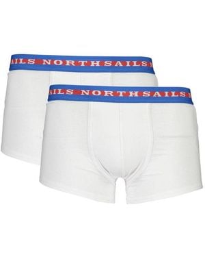 North Sails White Cotton Underwear - Blue