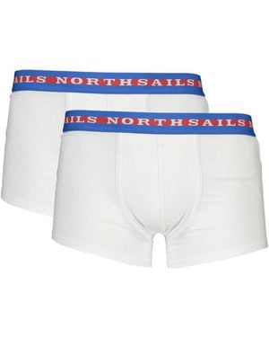 North Sails White Cotton Underwear - Blue