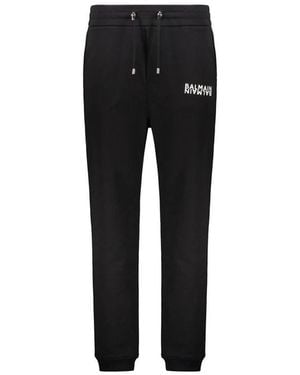Balmain Logo Jogging Pants - Black