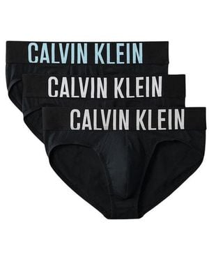 Calvin Klein Bicolour Cotton Briefs - Black