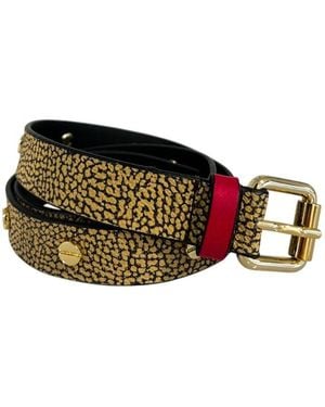 Borbonese Beige Polyvinyl Belt - Black