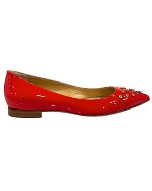 Borbonese Red Leather Sandal