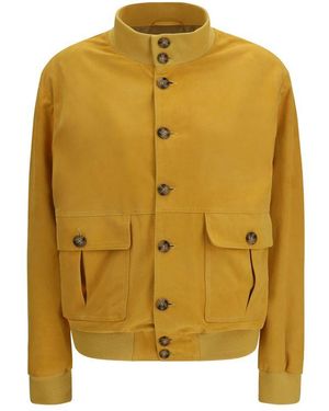 Valstar Bicolor Goatskin Bomber - Yellow