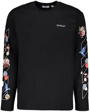 Off-White c/o Virgil Abloh Black Cotton Long Sleeve T-shirt - L