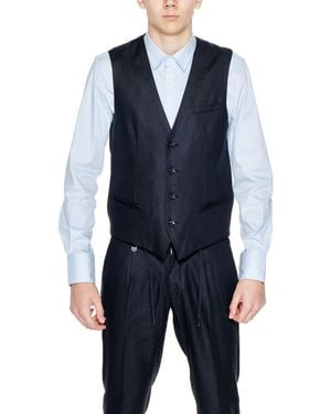 Antony Morato Linen Vest - Blue