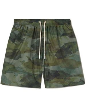Palm Angels Camouflage Swim Shorts - Green