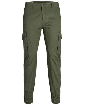 Jack & Jones Green Cotton Skinny Trousers
