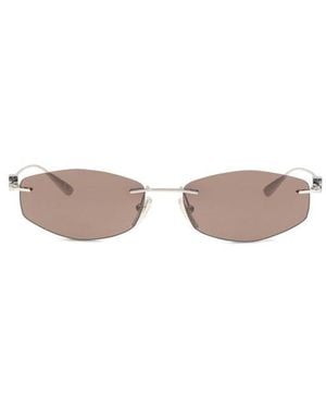 Balenciaga Silver Metal Sunglasses - Pink