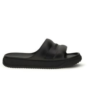 Moncler Black Rubber Flat Sandals