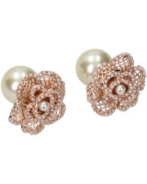Dior Brass Earrings - Pink