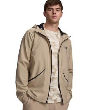 Under Armour Beige Polyester Hoodie - Brown