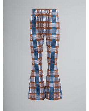 Marni Brown Fibers Flared Pants - Blue