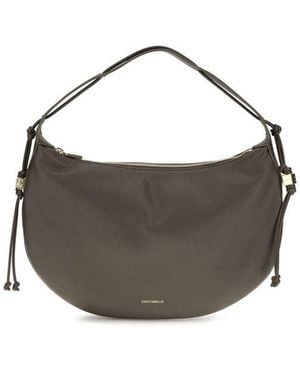 Coccinelle Brown Calf Leather Bos Taurus Shoulder Bag - Gray