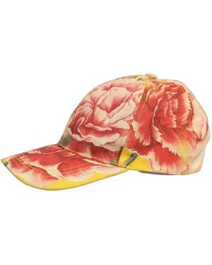 Dolce & Gabbana Men Multicolour Cotton Floral Baseball Capello Hat - Orange