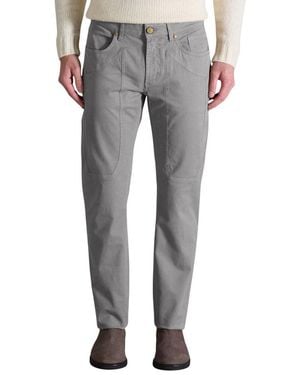 Jeckerson Grey Cotton Skinny Trousers